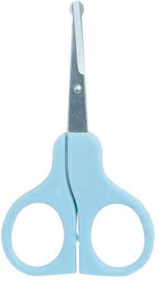 Babyschere 9 cm gerade blau 1 St Schere