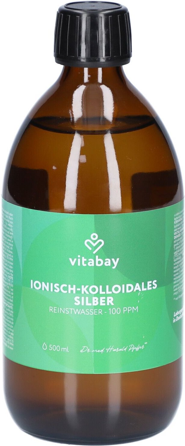 Kolloidales Silber 100 ppm Reinheitsstufe 99,99% 500 ml Flüssigkeit