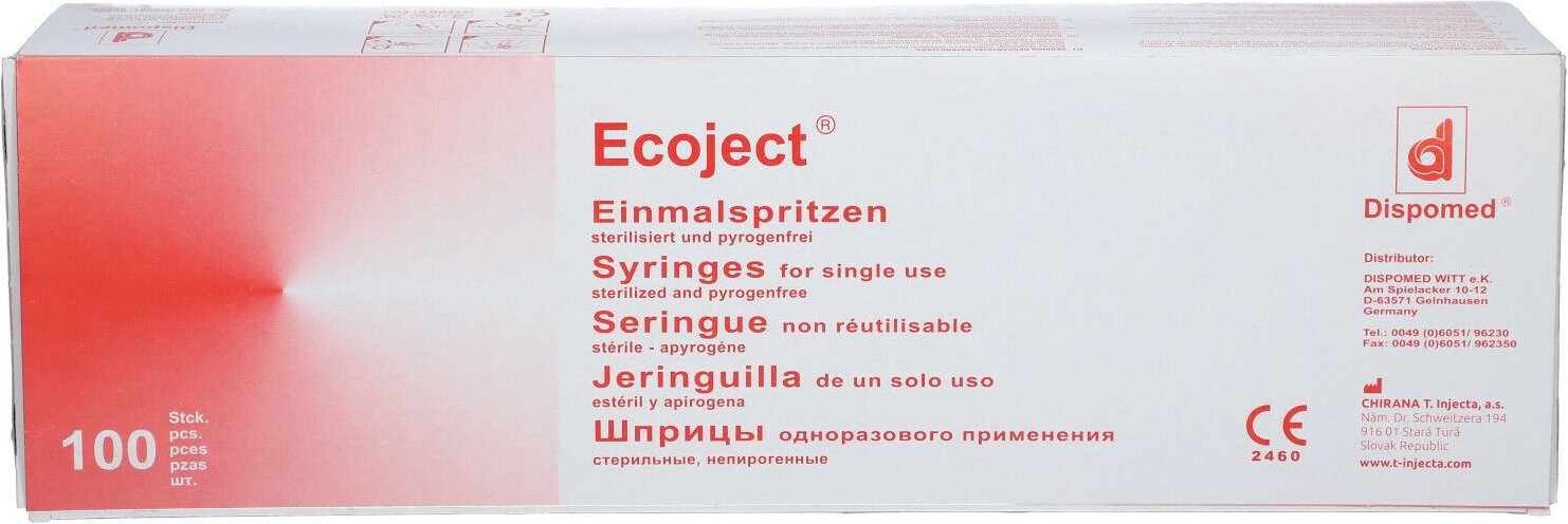 Thumbnail - Einmalspritze 5 ml Luer Ecoject 100x5 Spritzen
