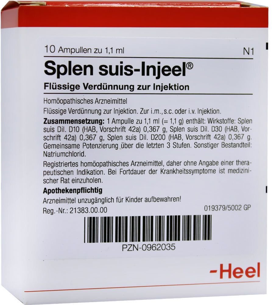 Thumbnail - Splen suis Injeel Ampullen 10 St