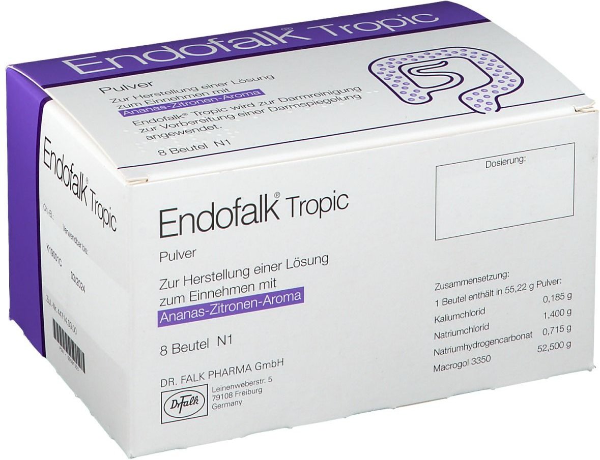 Endofalk Tropic Plv.z.Her.e.Lsg.z.Einn.Btl. 8 St Pulver zur Herstellung einer Lösung zum Einnehmen