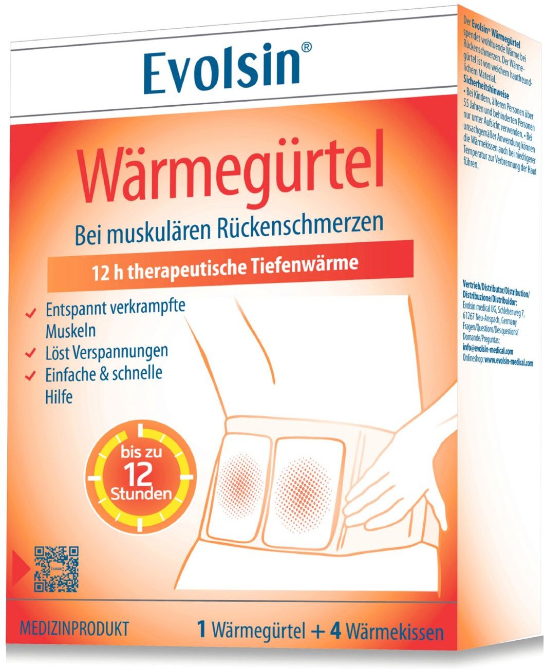 Evolsin Wärmegürtel 2 St Bandage(s)