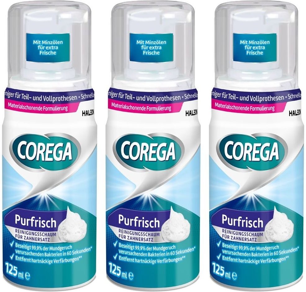 Corega Purfrisch x3 3x125 ml Schaum