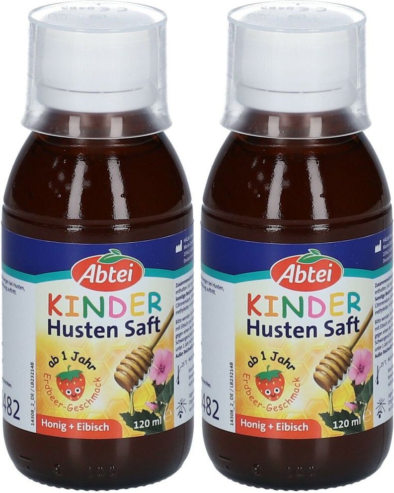 Abtei Kinder Husten Saft Eibisch und Honig Doppelpack 2x120 ml Sirup