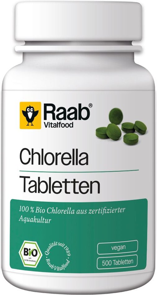 Raab Vitalfood Chlorella Tabletten Bio 500 St