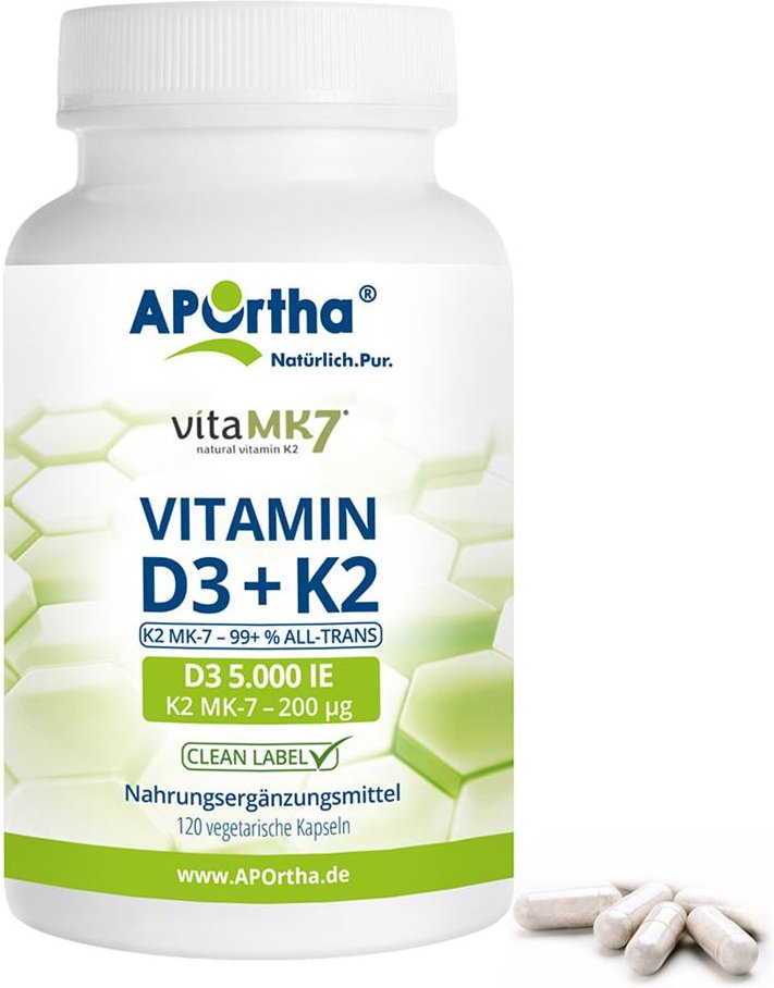Vitamin D3 5.000 I.e. 125 µg+Vit.K2 VitaMK7 200 µg 120 St Kapseln