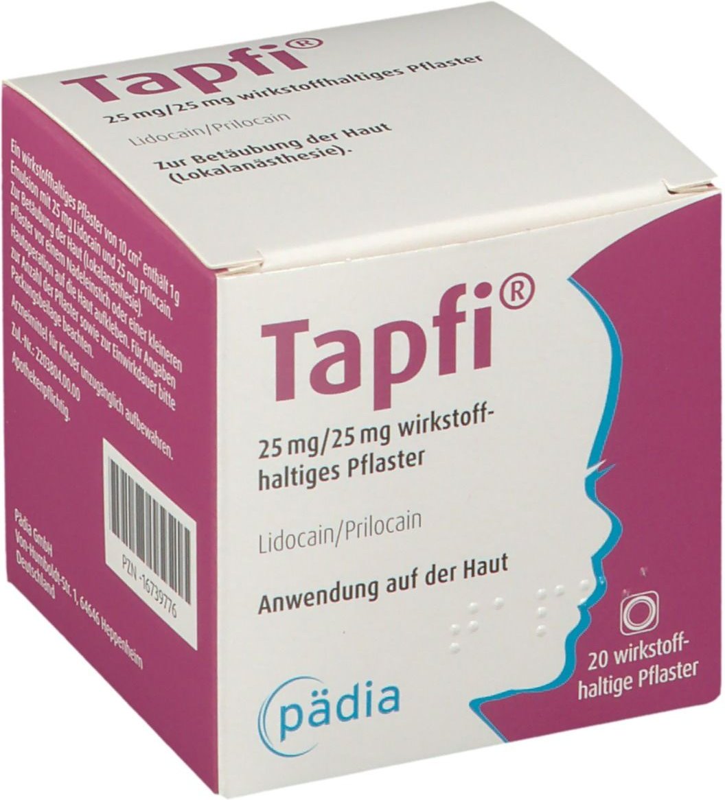Tapfi 25 mg/25 mg wirkstoffhaltiges Pflaster 20 St