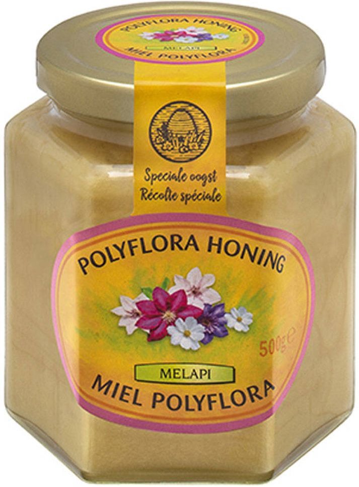 Melapi Honing Polyflora Zacht 500 g Creme