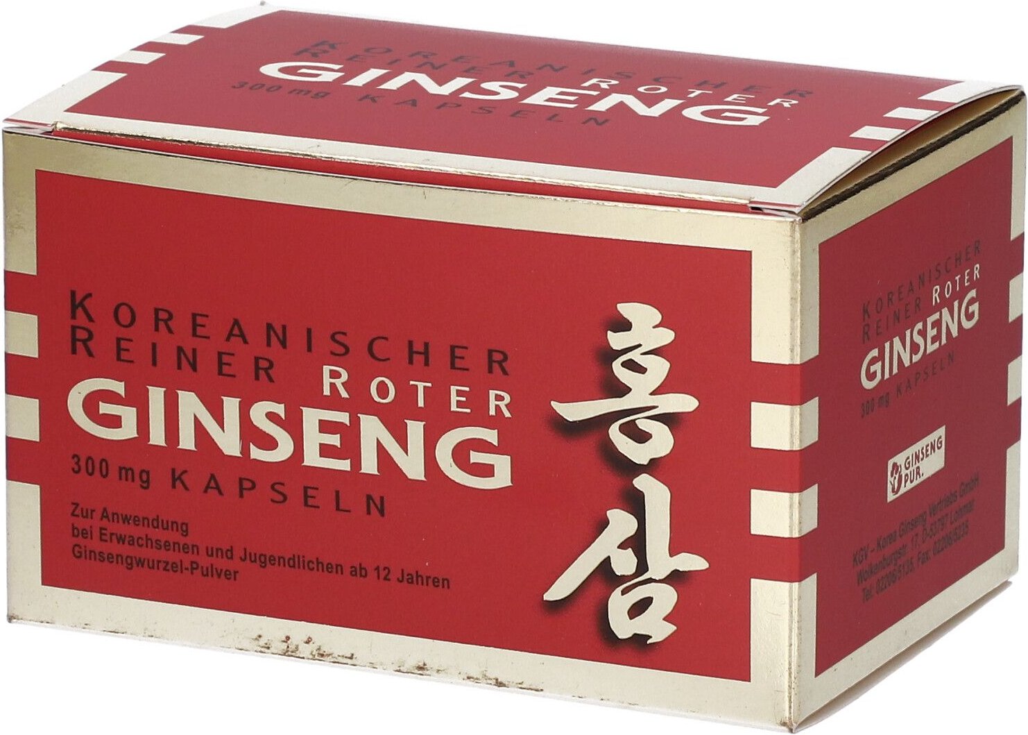Koreanischer Reiner Roter Ginseng 300 mg Kapseln 200 St