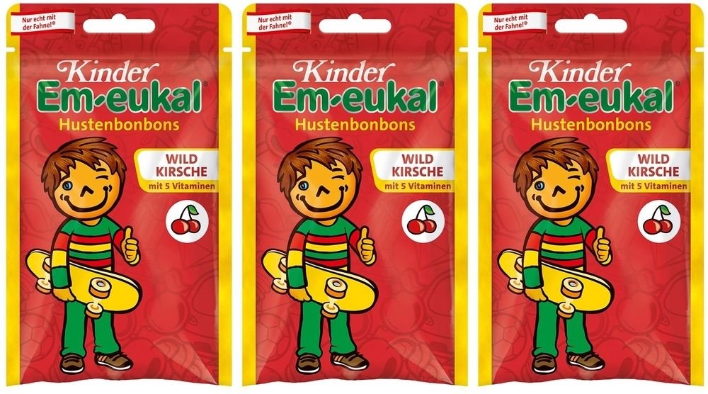 3x Em-Eukal Kinder Bonbons zuckerhaltig 3x75 g