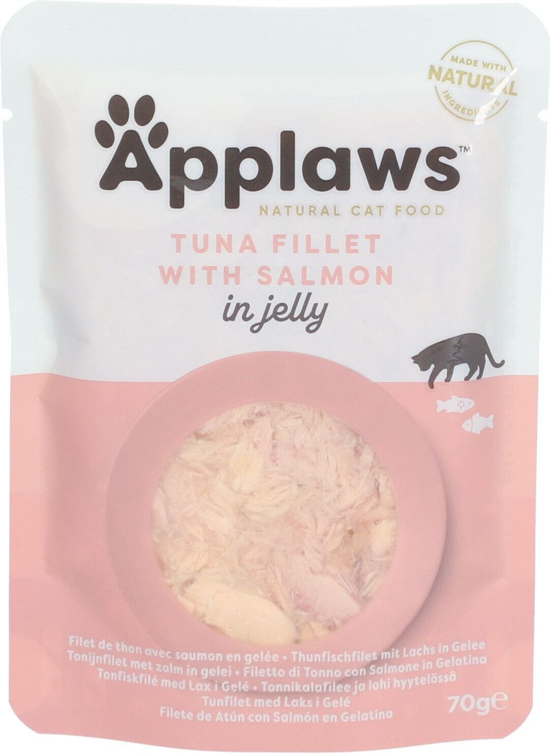 Applaws Nassffutter für Katzen Jelly Thunfischfilet mit Lachs 70 g Futter