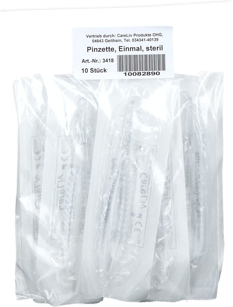 Pinzette Einmal steril Kunststoff 12,5 cm