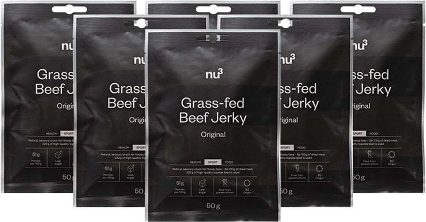 nu3 Beef Jerky, Original 6x50 g Sonstige