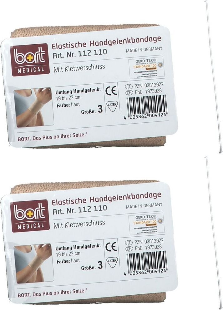 Bort Handg Klett GR3 Haut x2 2x1 St Bandage(s)