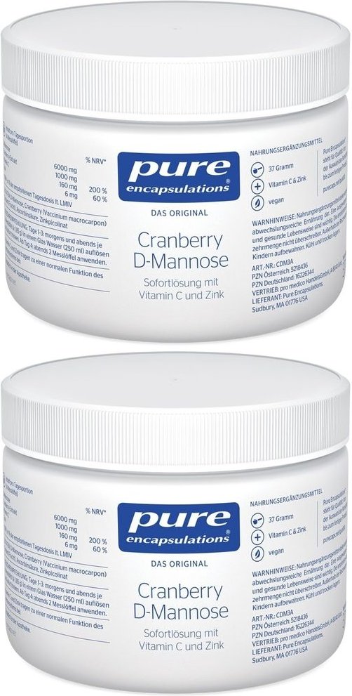 Pure Encapsulations Cranberry D-Mannose Pulver 2x 2x37 g