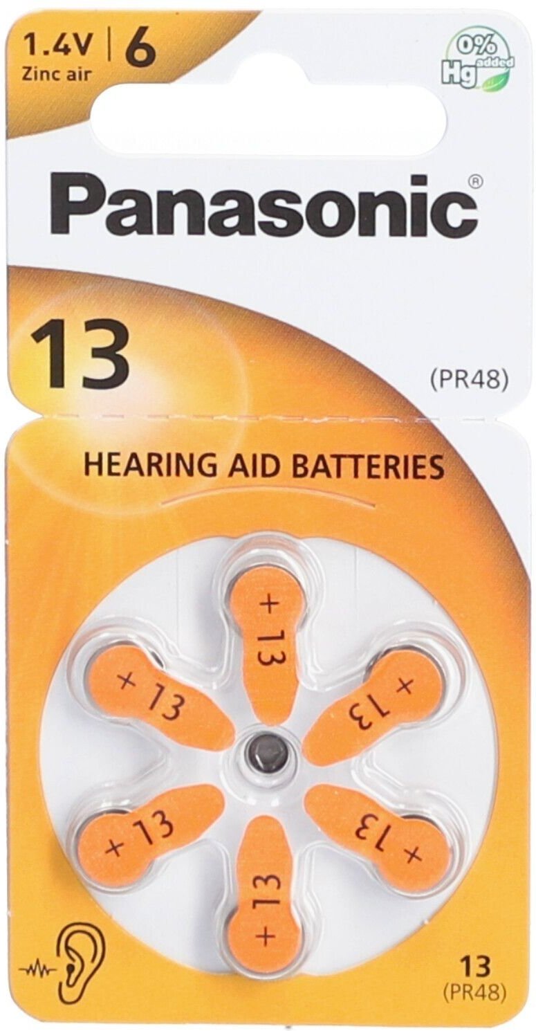 Batterien f.Hörgeräte Panasonic Pr13 4x 4x6 St