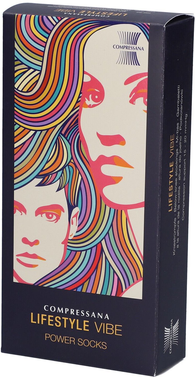 Compressana Lifestyle Vibe AD 4 super stripe m.Sp. 2 St Strümpfe