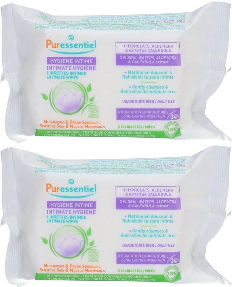 Taegliche Intimpflegetuech x2 2x25 St Tücher