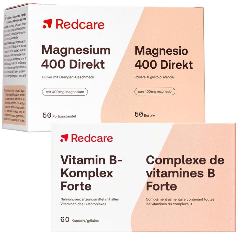 Redcare Vitamin B-Komplex Forte + Magnesium 400 Direkt 1 St Set