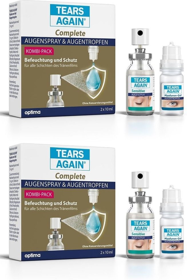 Tears Again Complete Augenspray & Augentropfen 2x 2x2x10 ml Kombipackung
