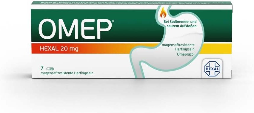 Omep Hexal 20 mg magensaftresistente Hartkapseln 7 St Magensaftresistente