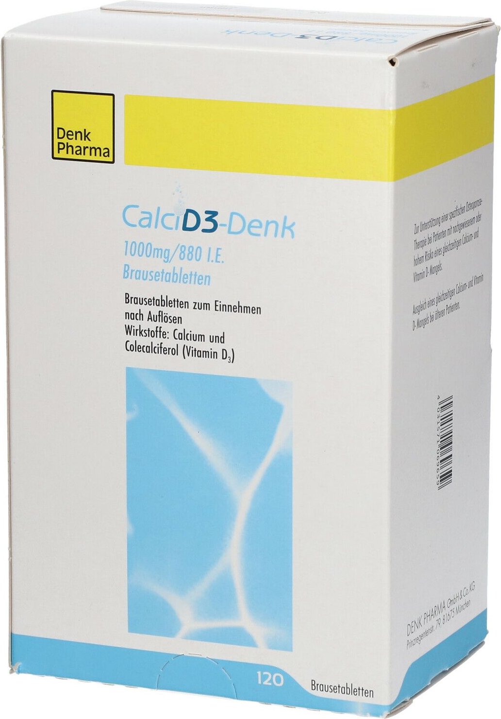 Calci D3-Denk 1.000 mg/880 I.e. Brausetabletten 120 St