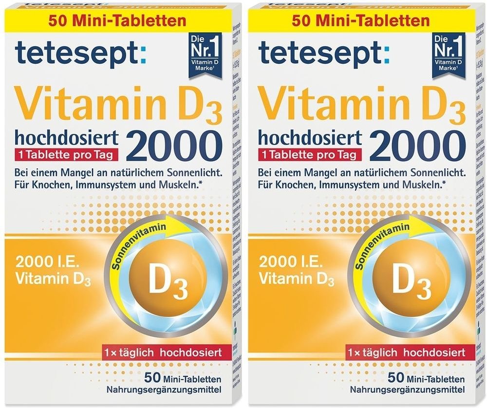 Tetesept Vitamin D3 2.000 Filmtabletten 2x 2x50 St