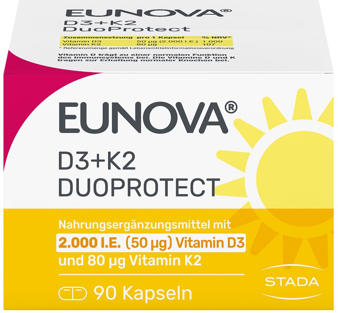 Thumbnail - Eunova Duoprotect D3 + K2 2000 I.E. / 80 µg Kapseln