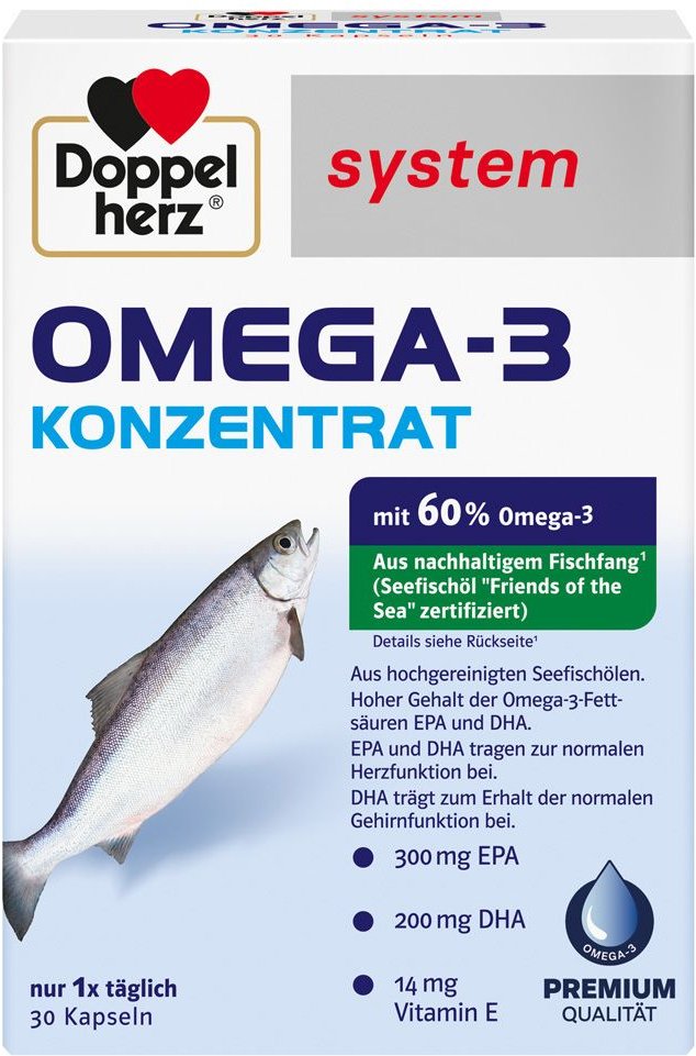 Doppelherz Omega-3 Konzentrat system Kapseln 30 St
