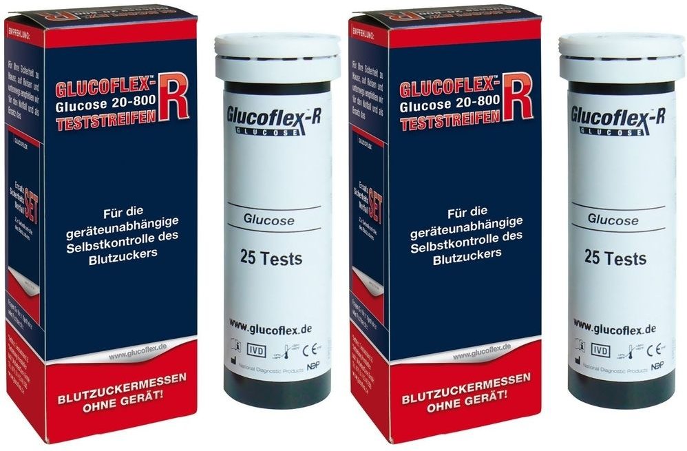 Glucoflex R Glucose Teststreifen 2x 2x25 St