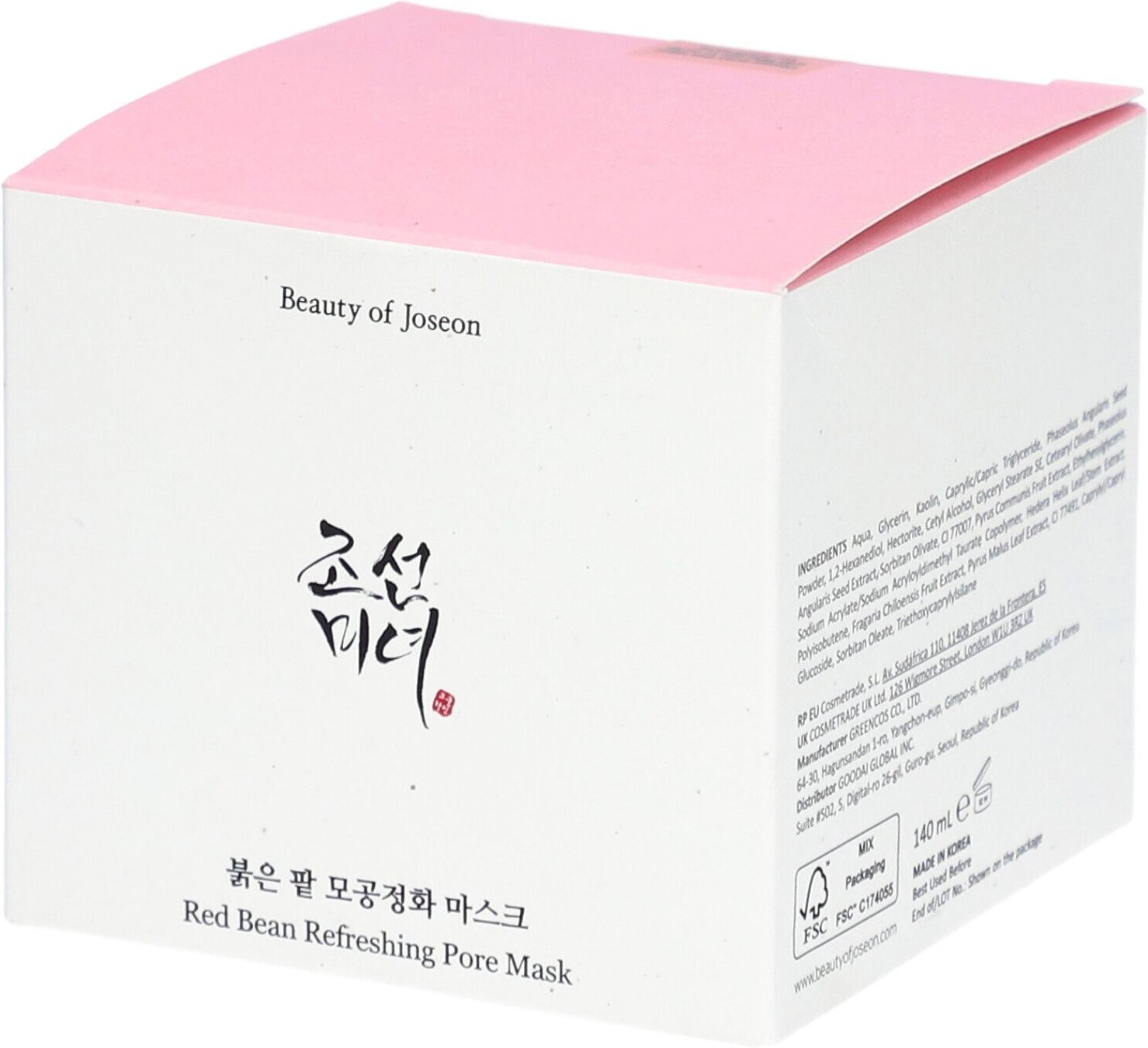 Red Bean Refreshing Pore Mask 140ml 140 ml Gesichtsmaske