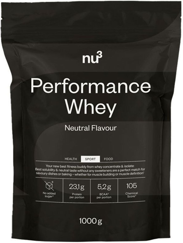 nu3 Performance Whey, Neutral, Pulver 1000 g