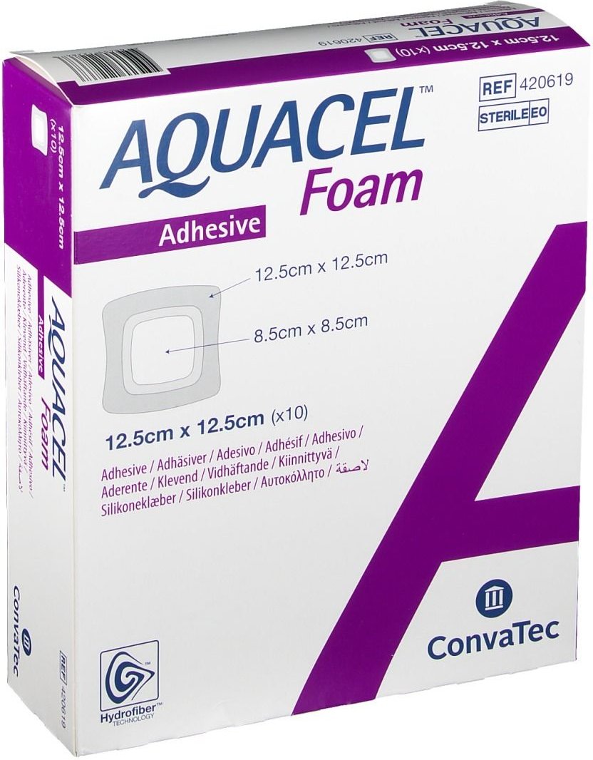 Aquacel Foam adhäsiv 12,5x12,5 cm Verband
