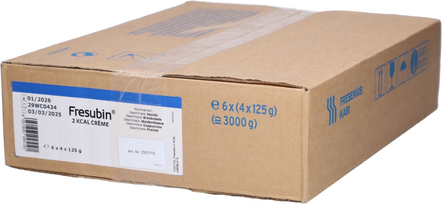 Thumbnail - Fresubin 2 kcal Creme Mischkarton im Becher 24x125 g Flüssigkeit