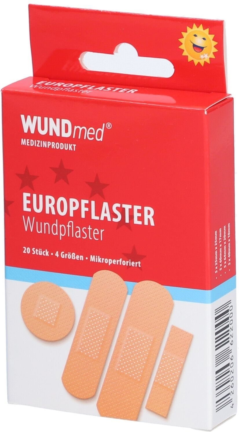 Euro Pflaster wasserabweisend 4 Größen 5x 5x20 St