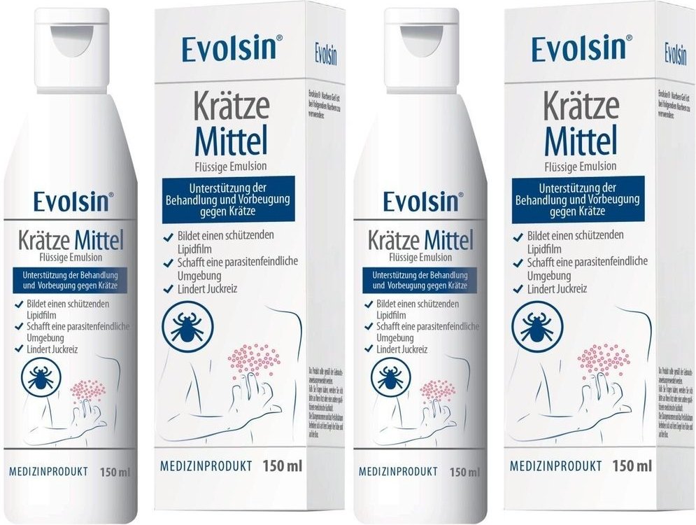 Evolsin Krätze Mittel Emulsion 2x 2x150 ml