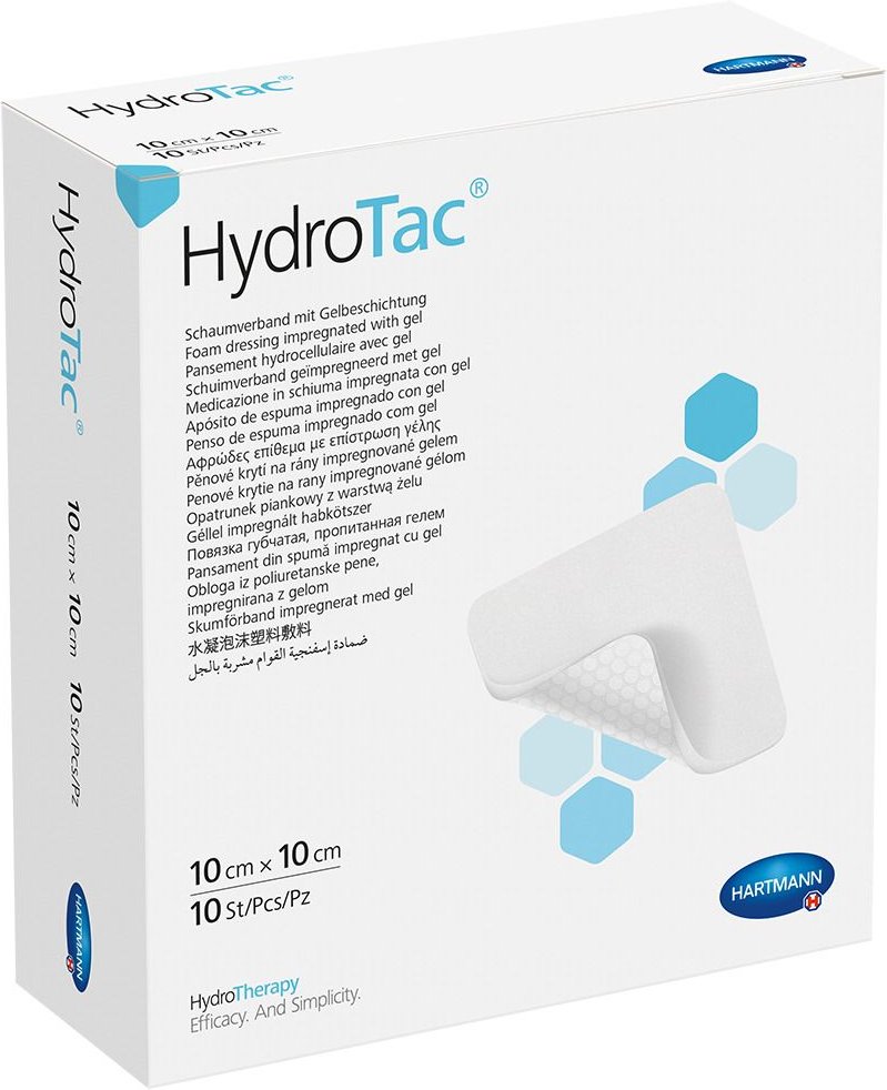 Hydrotac Schaumverband 10x10 cm steril 10 St Verband