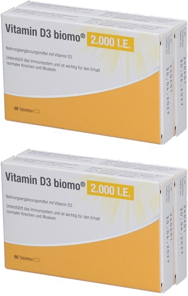 Vitamin D3 Biomo 2.000 I.e. Tabletten 2x 2x120 St