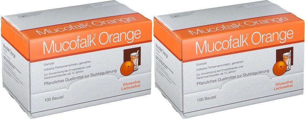 Mucofalk Orange Gran.z.Herst.e.Susp.z.Einn.Beutel Doppelpack 2x100 St Granulat zur Herstellung einer Susp. zum Einnehmen