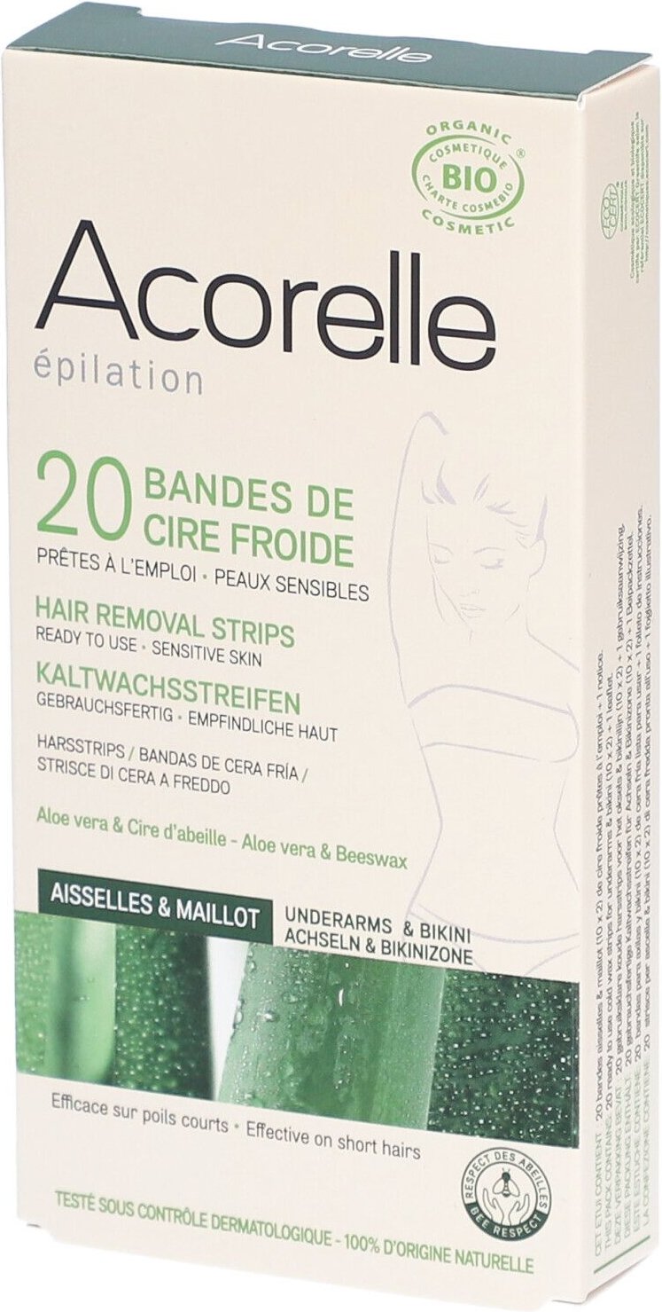 Acorelle BD Cire Froid Mail BIO 20 1 St Streifen