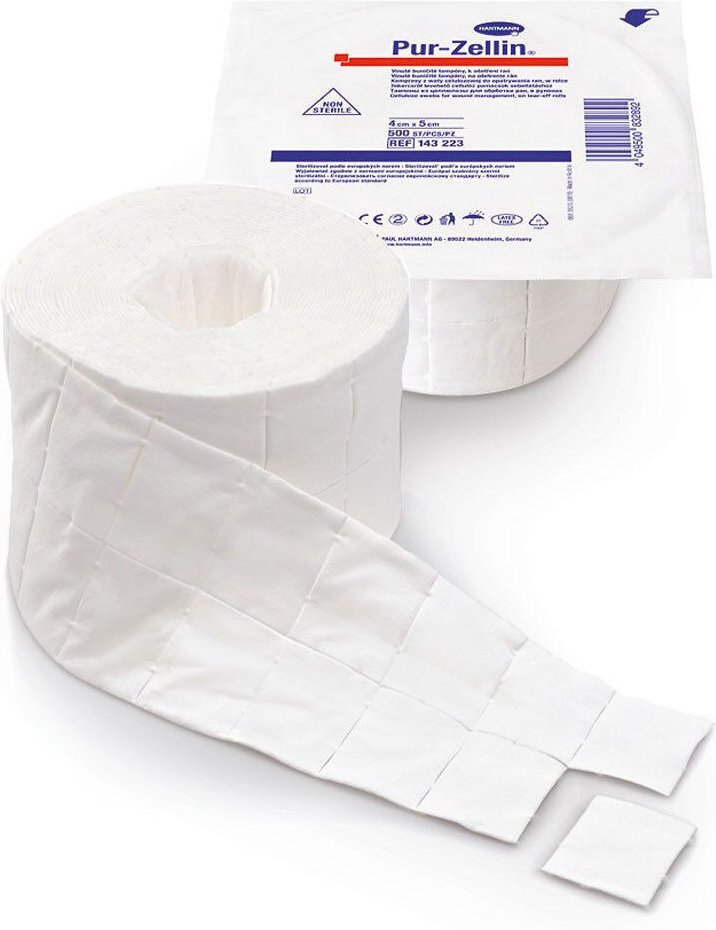 Pur-Zellin 4x5 cm unsteril Rolle zu 500 St.