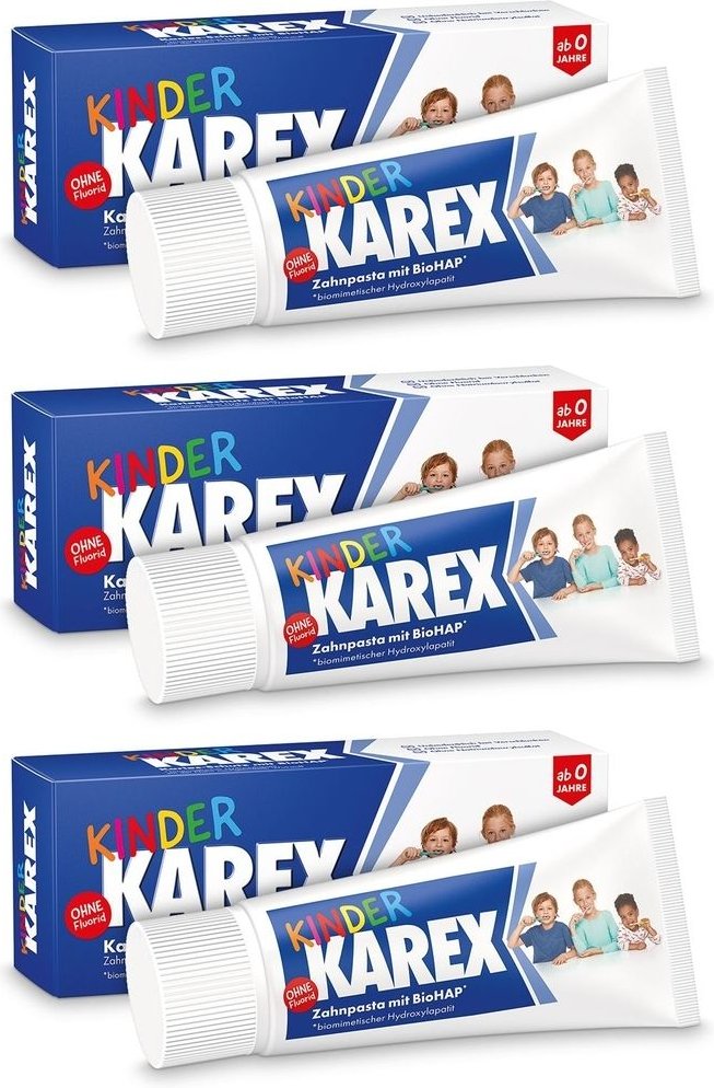 3x Karex Kinder Zahnpasta 3x50 ml