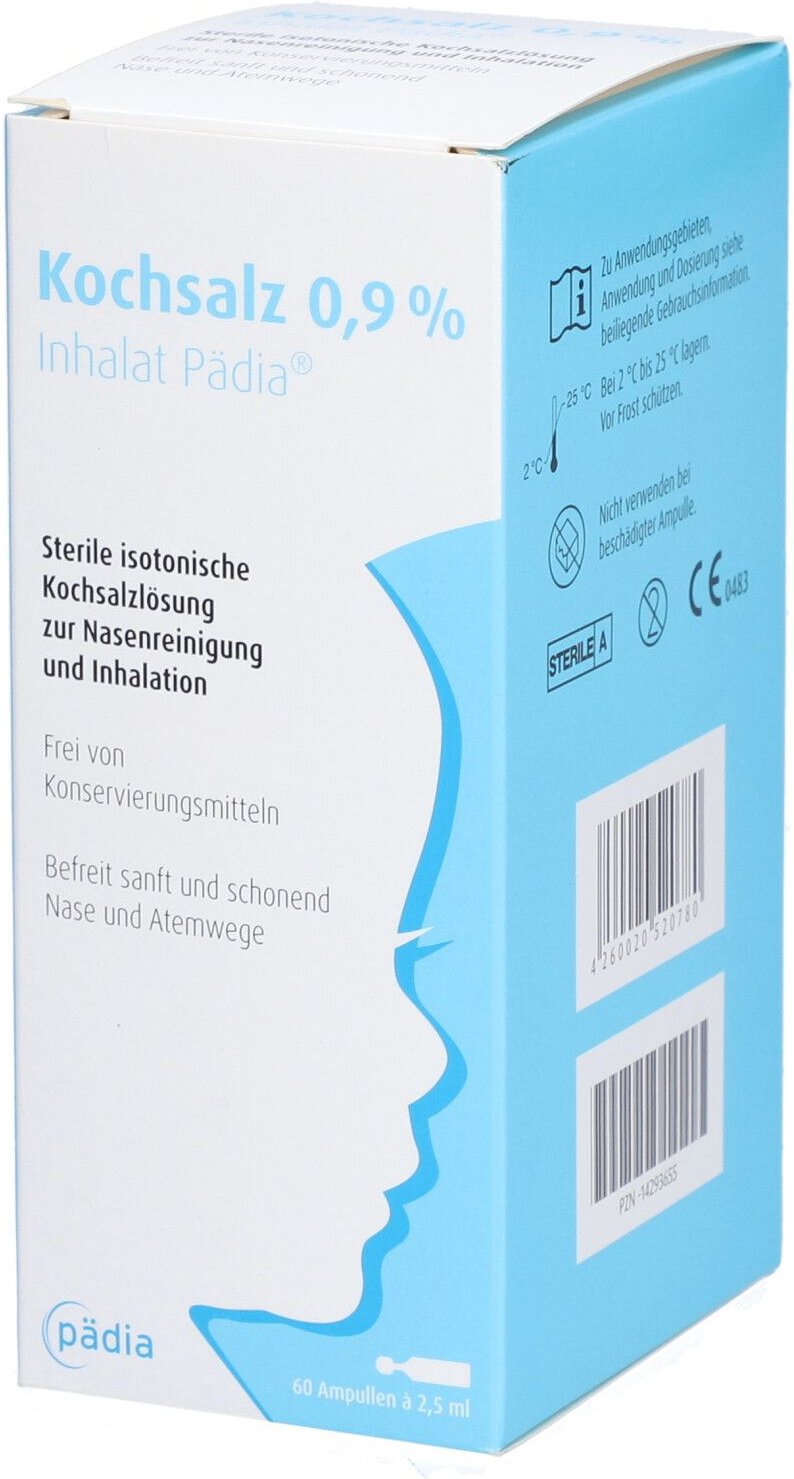 Kochsalz 0,9% Inhalat Pädia Ampullen 60x2,5 ml