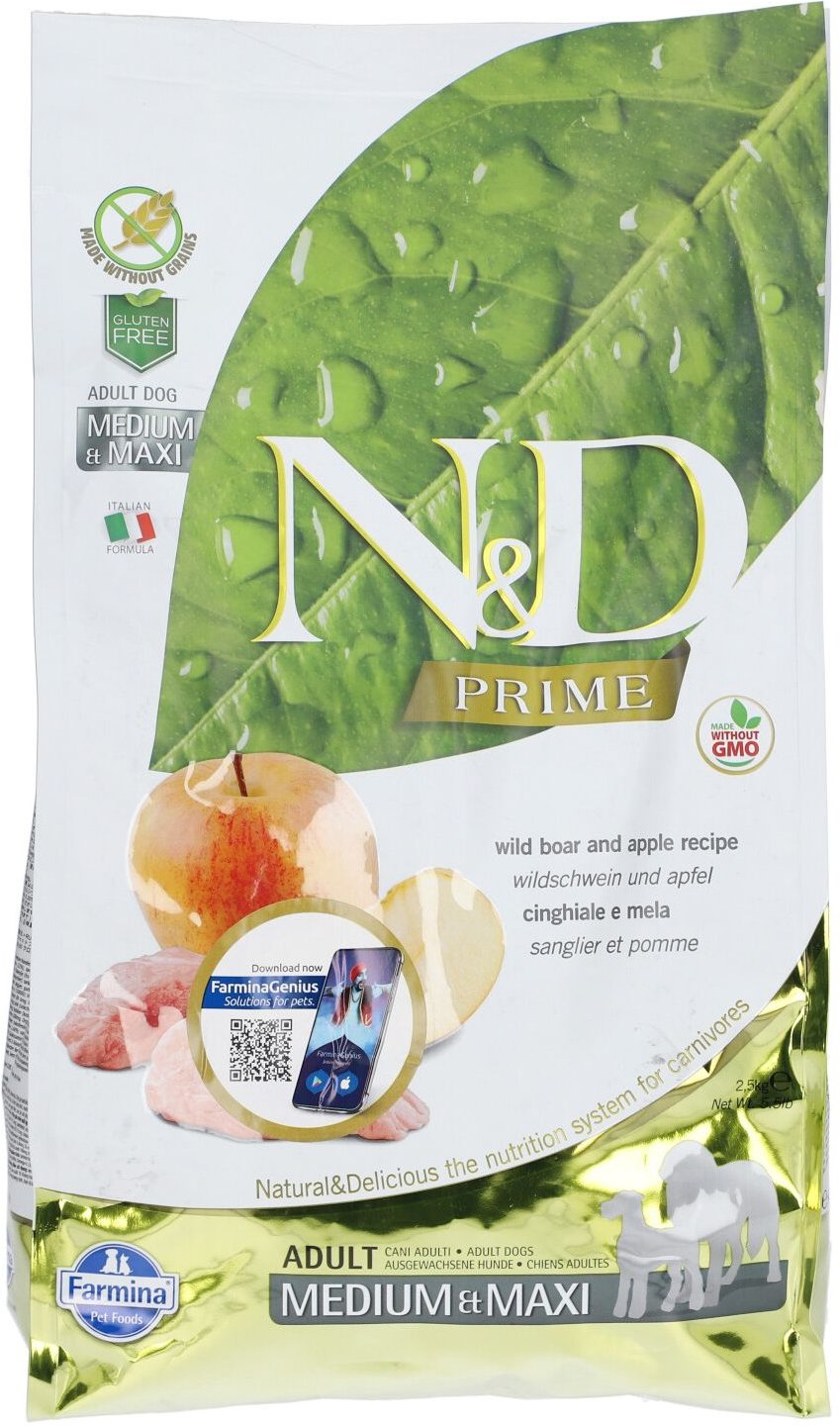 N&D Prime DOG Boar&Ap Amm2,5Kg 2500 g Futter