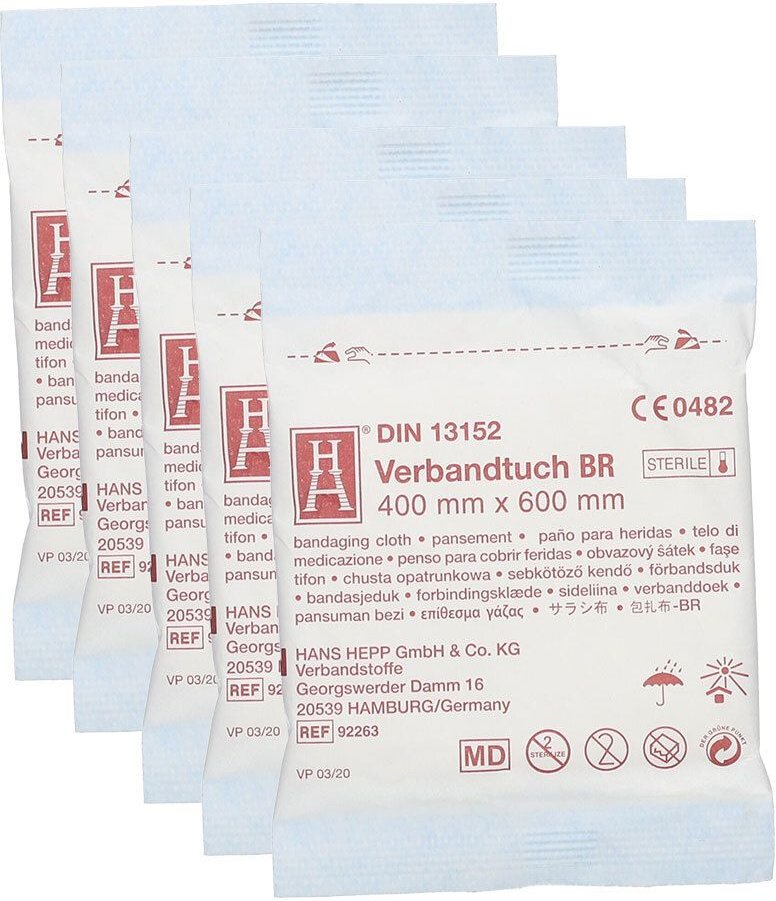 Brandwunden Verbandtuch 40x60cm steril 5x 5x1 St Verband