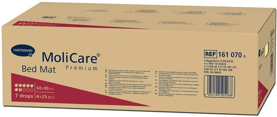 Molicare Premium Bed Mat 7 Tropfen 60x90 cm 4x25 St Unterlagen