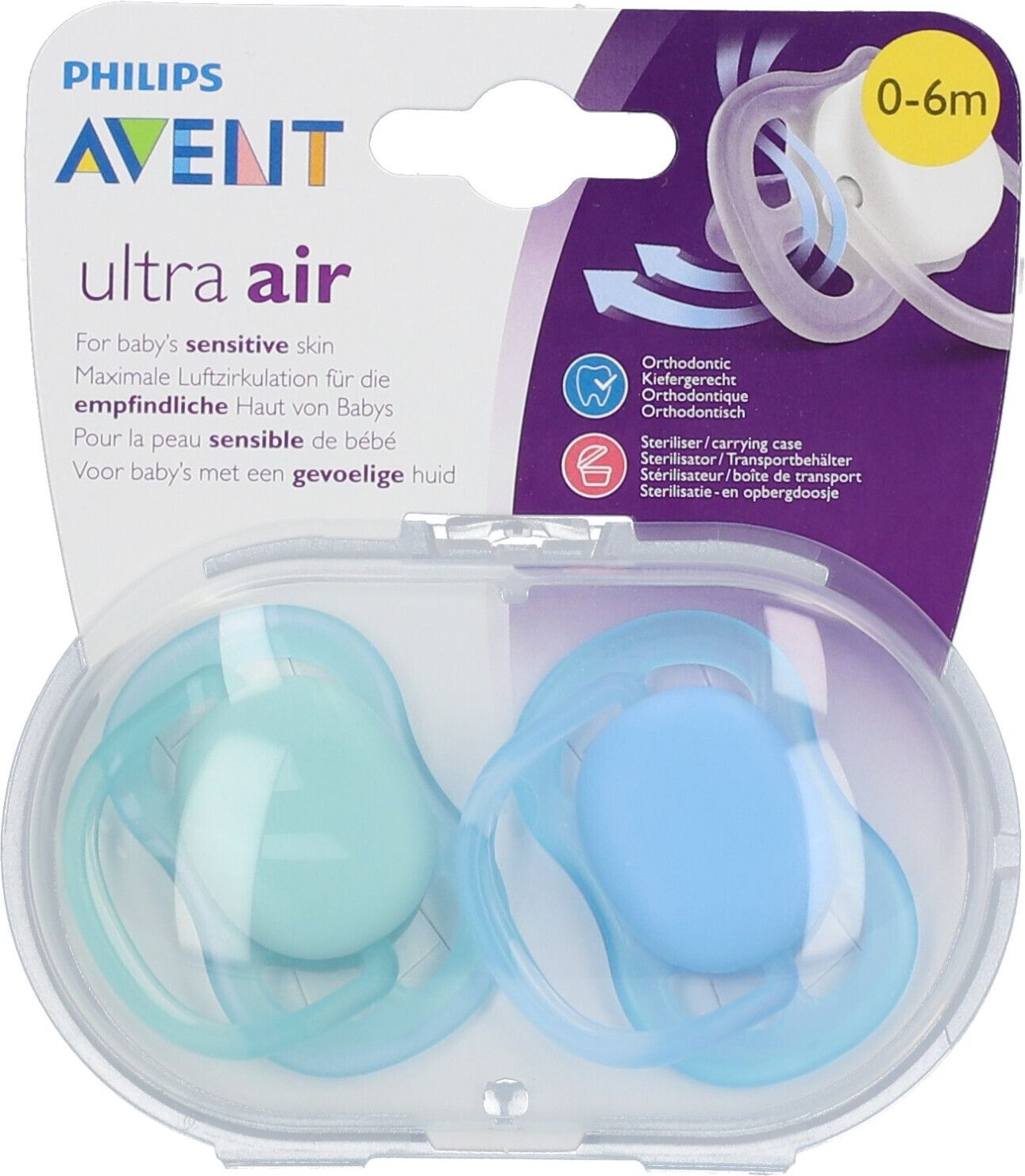 Avent Fopspeen Air Mix 0Maand+ Scf244/21 2 St Schnuller
