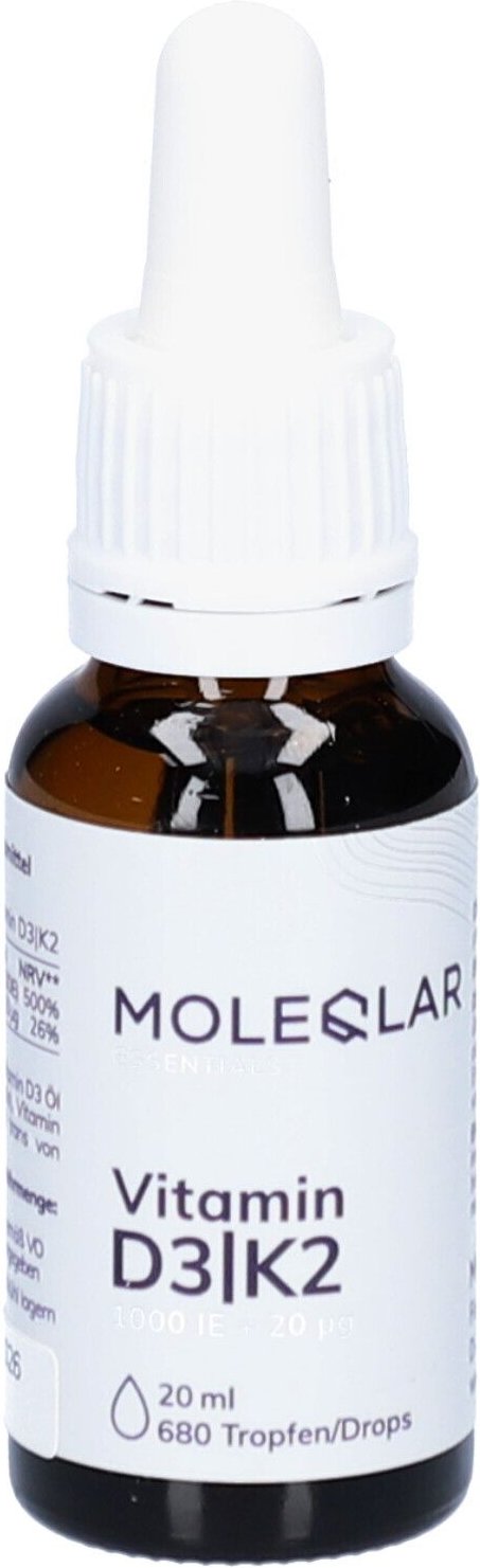 Moleqlar Vitamin D3/K2 1000 I.e.+20 µg Tropfen 20 ml
