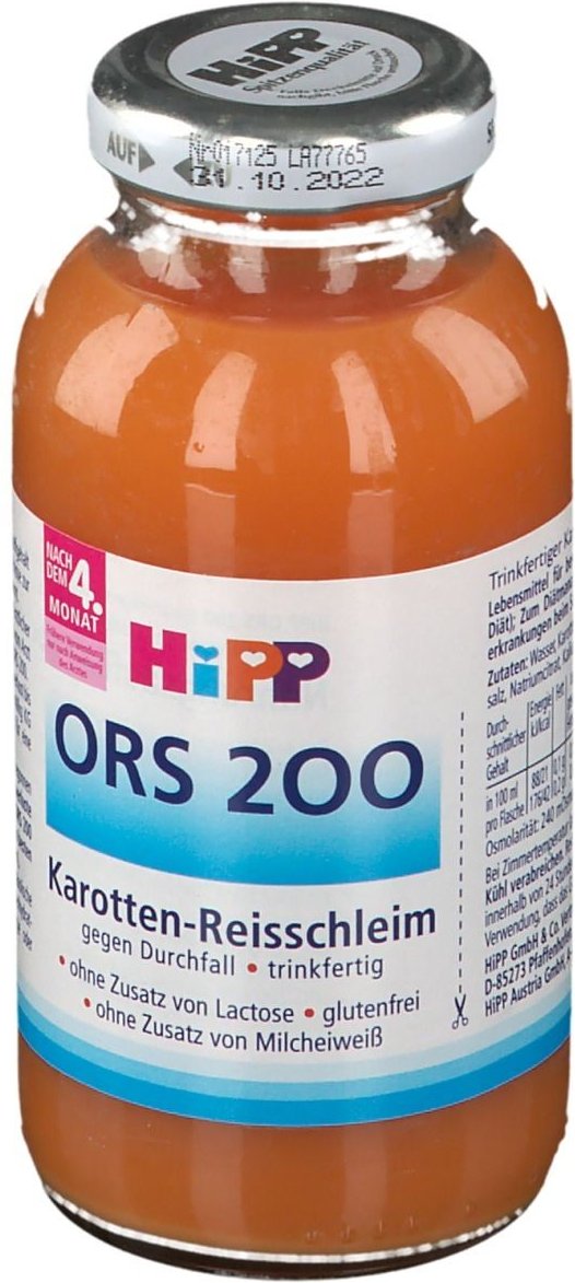 Thumbnail - Hipp ORS 200 trinkf.Karotten Reisschleim 0,2 l Flüssigkeit