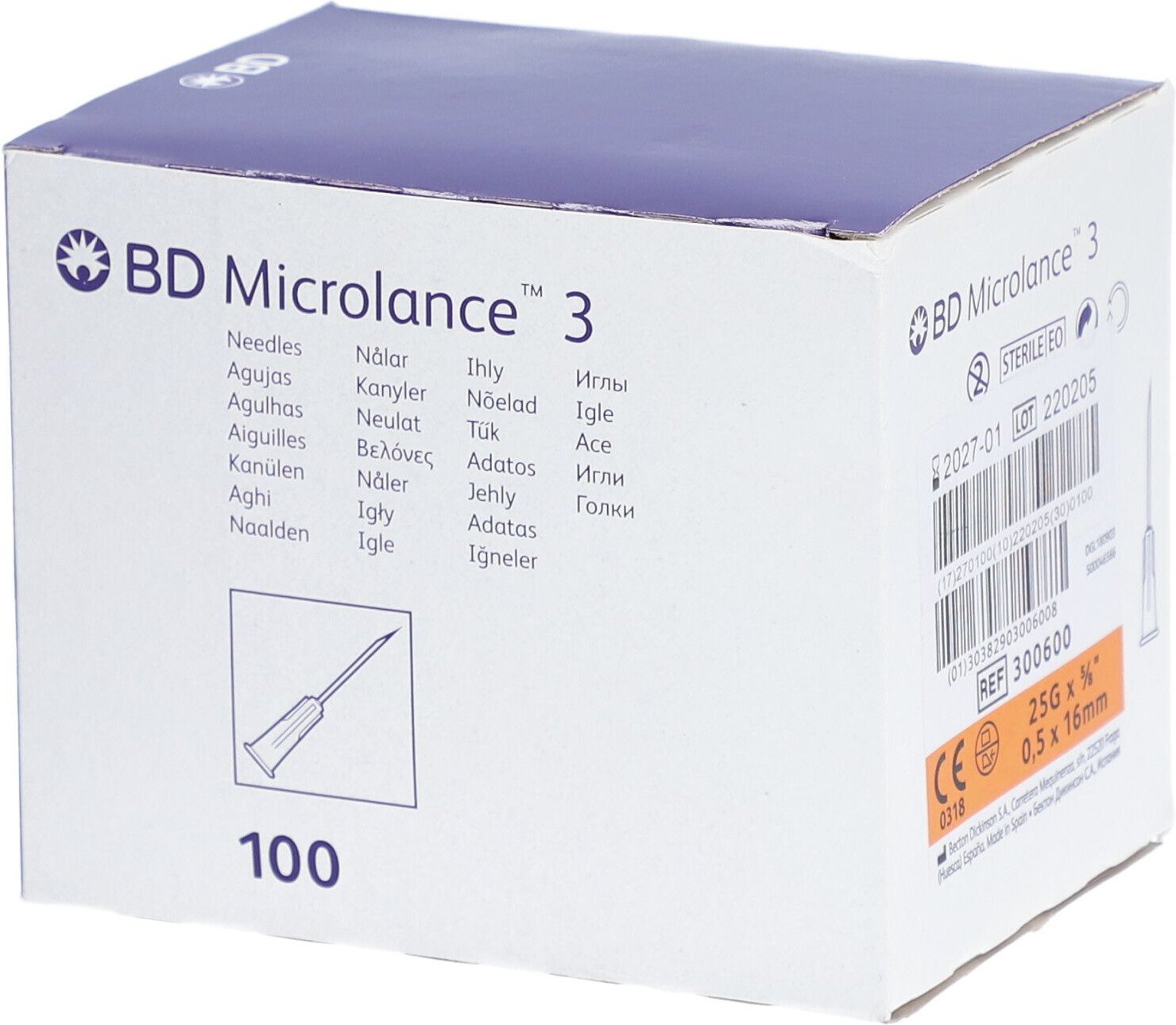 BD Microlance Kanüle 25 G 5 / 8 0,5x16 mm